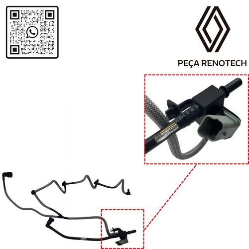 RN 589142-P 8200589142 MANGUEIRA DE RETORNO DA RAMPA MOT 2.5 16V G9U MASTER RAMIFICADA - 2